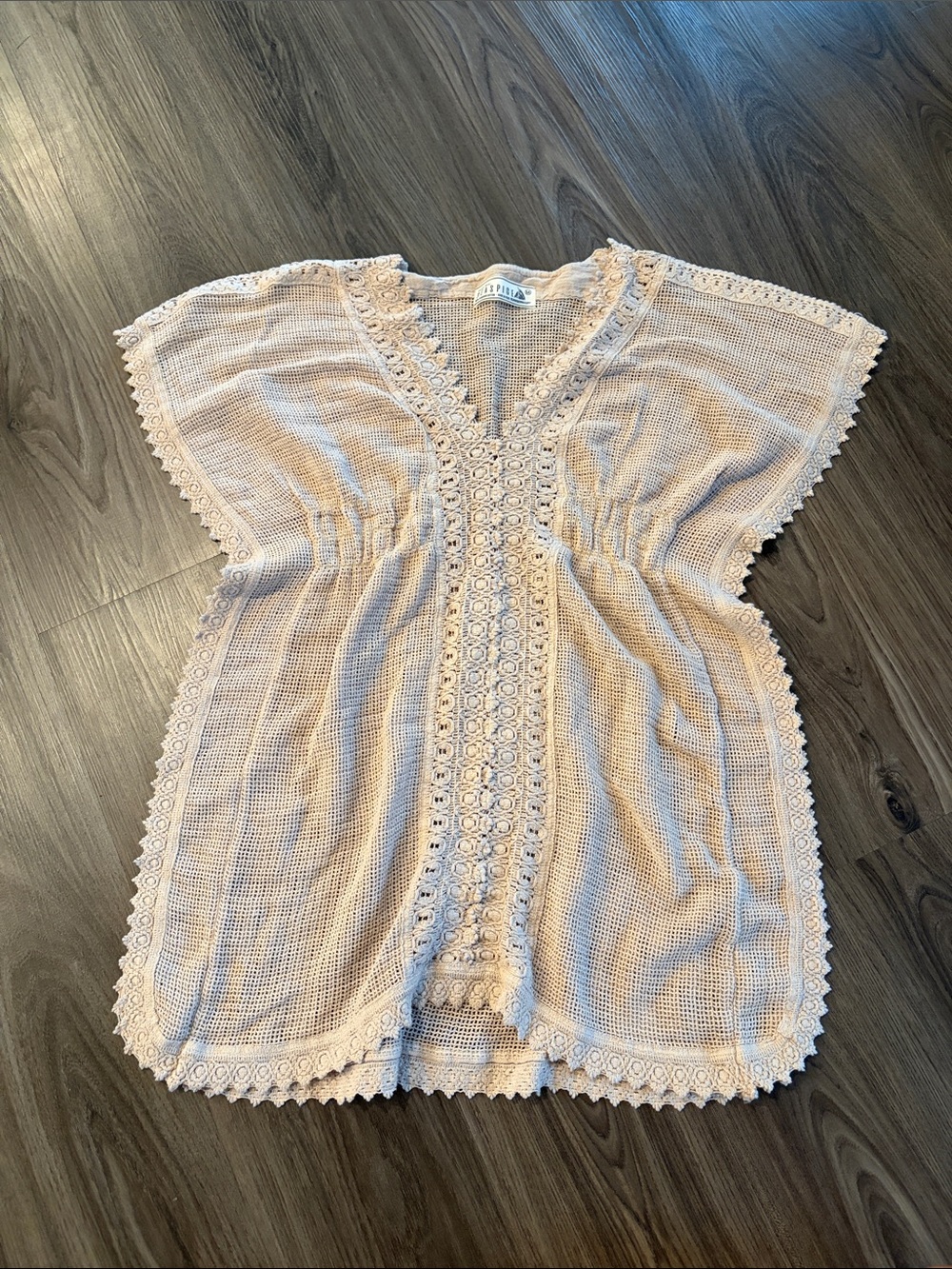 Seaspice Crochet V-Neck Swimsuit Coverup - 100% Peruvian Cotton